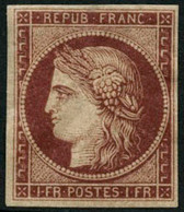 * N°6 1F Carmin, Fraicheur Postale, Plusieurs Signatures Dont Calves - TB - 1849-1850 Ceres