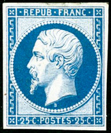 ** N°10c 25c Bleu, Réimp - TB - 1852 Louis-Napoléon