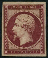 ** N°18d 1F Carmin, Réimp - TB - 1853-1860 Napoléon III.