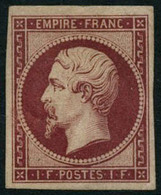 ** N°18d 1F Carmin, Réimp - TB - 1853-1860 Napoleon III