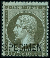 ** N°19f 1c Vert-olive (specimen) - TB - 1862 Napoleon III