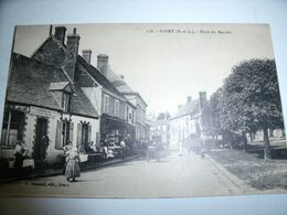 CPA 28 DIGNY PLACE DU MARCHE BELLE ANIMATION RARE BELLE CARTE  !! - Sonstige & Ohne Zuordnung