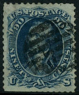 Oblit. N°26 90c Bleu, Court En Bas - B - Altri & Non Classificati