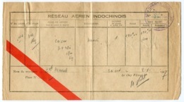 RC 14595 INDOCHINE 1947 BILLET D'AVION RESEAU AÉRIEN INDOCHINOIS SAIGON À HANOI TB - Europe