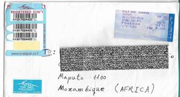 Cover From Kevar Sava Israel To Maputo Mozambique , Franking Label , 2010 - Franking Labels