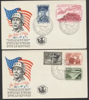FDC (1957) - Mémorial Général George Smith Patton çàd N°1032/36 Sur 2 Enveloppes Illustrées + Cachet Spécial. TB - 1951-1960