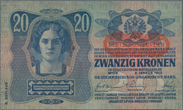 Austria / Österreich: Oesterreichisch-Ungarische Bank / Osztrák-Magyar Bank Pair With 20 Kronen 1913 - Austria