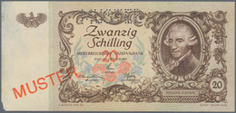 Austria / Österreich: Österreichische Nationalbank 20 Schilling 1950 SPECIMEN, P.129as With Red Over - Austria