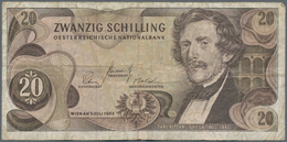 Austria / Österreich: Lot With 8 Banknotes Series 1965 – 1970 Comprising 20 Schilling 1967 P.142 (F- - Austria