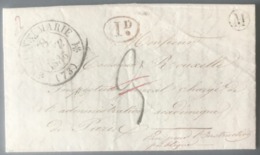 France Lettre De Donnemarie 1836, Facteur M + Mention Au Verso A OUVRIR ET A DETAXER - (B2994) - 1801-1848: Précurseurs XIX