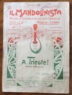 IL MANDOLINISTA PERIODICO QUINDICINALE DI SCELTA MUSICA  MANDOLINO E GHITARRA  A TRIESTE INNO MARCIA  EDIZIONE ORIGINALE - Folk Music