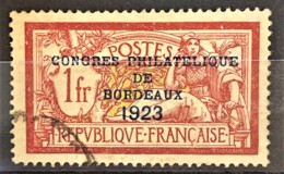 FRANCE 1923 - Canceled - YT 182 - 1F - Congrès Philatélique De Bordeaux - Gebruikt