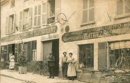 Andrésy * Carte Photo * Café Tabac Restaurant Au Retour De Bazeilles A. VIGNAL & Serrurrerie Maréchalerie PLATRIEZ Succ. - Andresy