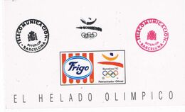 37620. Hojita Matasellada FRIGO, Helado Olimpico, Barcelona 1992, Patrocinador Oficial - Variedades & Curiosidades