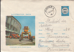 90073- BUCHAREST FAIR, DACIA TRACTOR, AGRICULTURE, COVER STATIONERY, 1975, ROMANIA - Agriculture