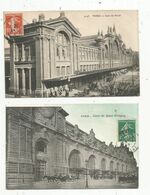 Cp , Paris , Chemin De Fer ,; Gare Du NORD Et Gare  Du QUAI D'ORSAY ,  LOT DE 2 CARTES - Stazioni Senza Treni