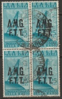 Trieste Zone A 1947 Sc C10 Sa A10 Air Post Block Used - Poste Aérienne