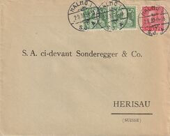 Suède Lettre Malmö Pour La Suisse 1932 - 1920-1936 Coil Stamps I