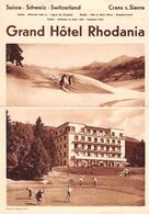 Grand Hôtel Rhodania Crans S.Sierre - Valais - Skieurs - Golf - Suisse - Pubblicitari