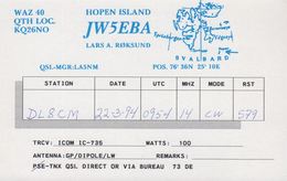 1994. SVALBARD. Radio-card HOPEN ISLAND. () - JF365586 - Other & Unclassified