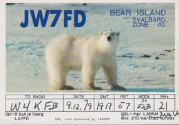 1979. BEAR ISLAND. Radio-card BEAR ISLAND SVALBARD. POLAR BEAR. () - JF365621 - Otros & Sin Clasificación