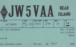 1983. BEAR ISLAND. Radio-card BEAR ISLAND.  () - JF365623 - Sonstige & Ohne Zuordnung