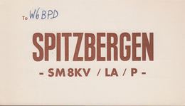1956. SPITZBERGEN. Radio-card SPITZBERGEN. Early Radio Card () - JF365627 - Altri & Non Classificati