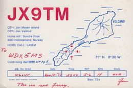 1972. JAN MAYEN ISLAND. Radio-card JAN MAYEN ISLAND. Cancelled JAN MAYEN 11-6-73 To M... () - JF365630 - Autres & Non Classés