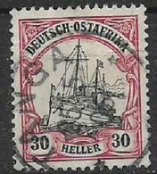 GERMANIA REICH COLONIA AFRICA ORIENTALE 1905  ORDINARIA VALORI IN HELLER  YVERT. 27 USATO VF - Kolonie: Duits Oost-Afrika