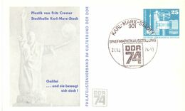 DDR KARL MARX 1974 STATIONERY POST CARD SPECIAL POSTMARK  (SETT200196) - Karl Marx