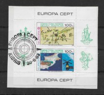 Zypern (Türkei) 1983 Europa/Cept Block 4 Gestempelt Auf Papier - Oblitérés