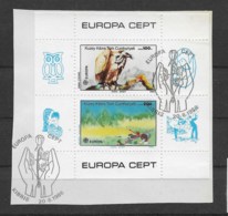 Zypern (Türkei) 1986 Europa/Cept Block 5 Gestempelt Auf Papier - Oblitérés