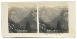 Suisse - Mürren : Vue De La " Grütschalp" Carte Stéréo N°53 Publicité Du Lait "GALACTINA" Réf 8105 - Mürren