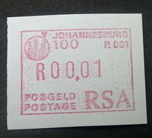 South Africa RSA JOHANNESBURG 1986 ATM (frama Label Stamp) MNH - Affrancature Meccaniche/Frama