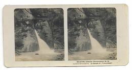 Suisse - Lauterbrunnen : La Cascade De " Trümmelbach" Carte Stéréo N°55 Publicité Du Lait "GALACTINA" Réf 8107 - Lauterbrunnen
