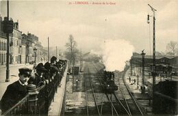 Limoges * Avenue De La Gare * Train Locomotive * Ligne Chemin De Fer Haute Vienne - Limoges