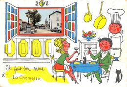 La Chomette         43      Vignette Photo De La Place  Sur Carte Humoristique. Il Fait Bon Vivre 10x15  (voir Scan) - Sonstige & Ohne Zuordnung