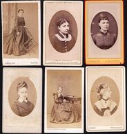 6 X PHOTO CDV FIN 1800 - DAMES RICHES - Photographes De Bruxelles - Alte (vor 1900)