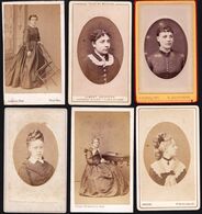 6 X PHOTO CDV FIN 1800 - DAMES RICHES - Photographes De Bruxelles - Antiche (ante 1900)