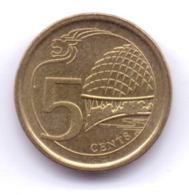 SINGAPORE 2014: 5 Cents, KM 345 - Singapour
