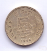 SRI LANKA 1994: 5 Rupees, KM 148 - Sri Lanka
