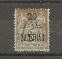 Zanzibar _ Sage - 1899 - Surch. 20 Annas -  N°51 _ - Otros & Sin Clasificación