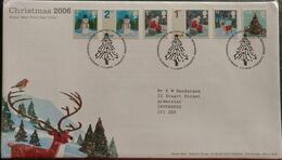 139. GREAT BRITAIN 2006 SET/6 STAMP CHRISTMAS  FDC  . - 2001-2010 Decimal Issues