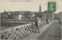 LE MANS -SARTHE - CARTE 1916 - VUE PRISE DE LA PASSERELLE ST-JEAN - Le Mans