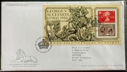 139. GREAT BRITAIN 2010 STAMP M/S ACCESSION OF KING GEORGE - V  FDC  . - 2001-2010 Decimal Issues