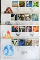 139. GREAT BRITAIN 2000 SET/12 STAMPED FDC + 1 M/S FDC  . - 2001-2010 Decimal Issues