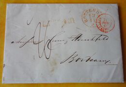 1840 - Lettre Avec Correspondance En Français De 2 Pages De ROTTERDAM, R. U. Pays Bas Vers BORDEAUX, France - ...-1852 Voorlopers