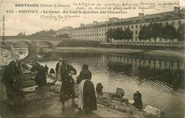 Pontivy * Le Canal * Au Fond Le Quartier Des Chasseurs * Lavoir Laveuses - Pontivy