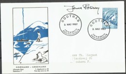 Greenland 1957. Greenlandic Legends. Michel 39a. FDC. Signed By Jens Rosing. - FDC