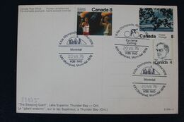 CANADA 1976 CARTE POSTALE ILLUSTREE XXIe OLYMPIADES MONTREAL DIFFERENTS CACHETS COMMEMORATIFS - Enteros Postales Del Correo